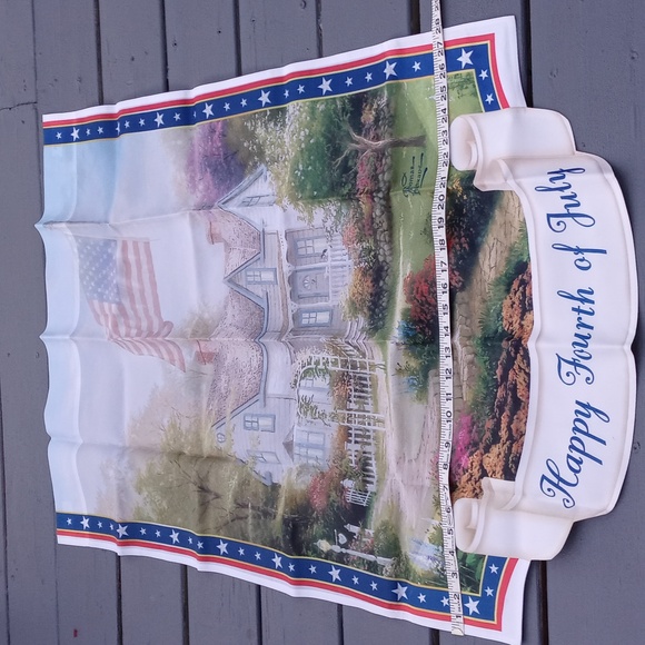 Thomas Kinkade Happy Fourth of July Flag Hamilton Collection - Picture 6 of 8